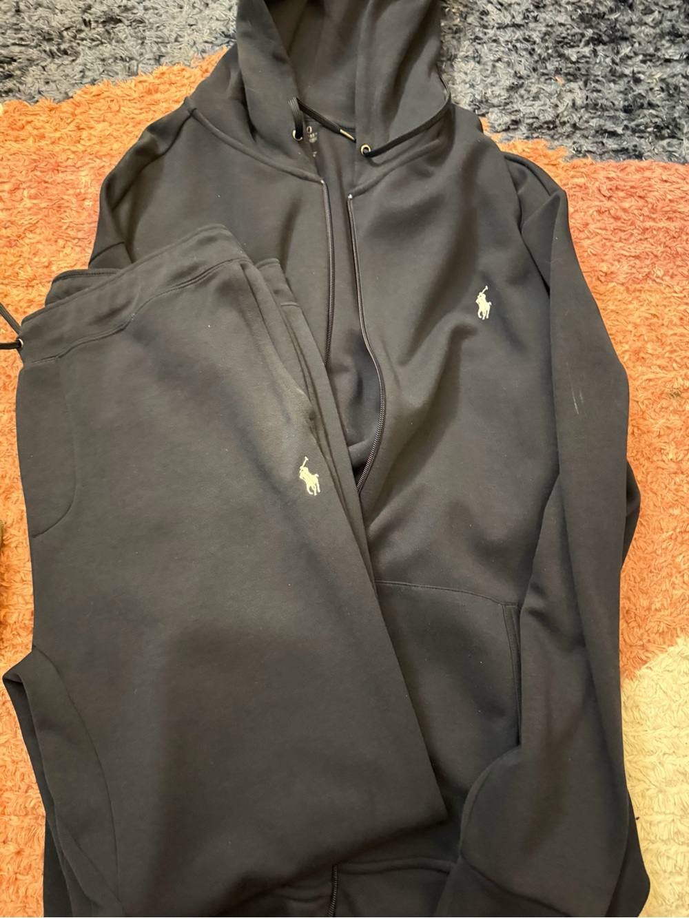 Polo Ralph Lauren Navy Blue Zip-Up Hoodie & Sweatpants Set
